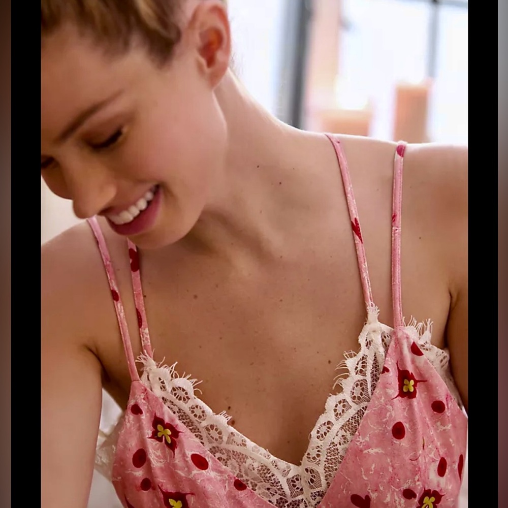 (NWT) Anthropologie GÜLHATUN AYDIN Sweetheart Mini Sleep Dress Nightgown. - Picture 3 of 9